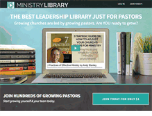 Tablet Screenshot of ministrylibrary.com